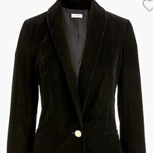 NWT J CREW Black Velvet Blazer